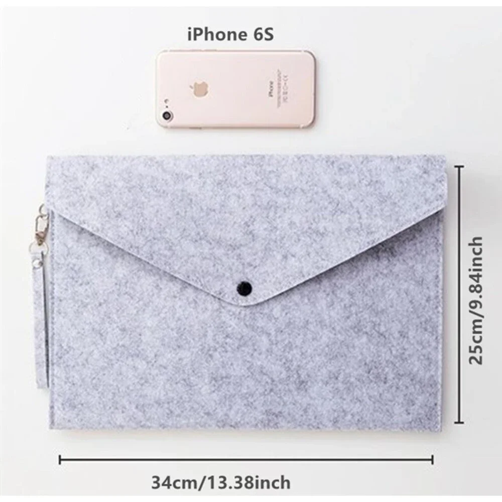 Folder Business Briefcases Organizer Storage Bag  A4 Wool Felt File Set of 2pcs